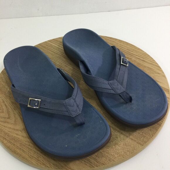 Vionic Womens Tide Patty Sandals Comfort Shoe Toe Post Thong Beach Pool Blue 12 - Picture 10 of 10